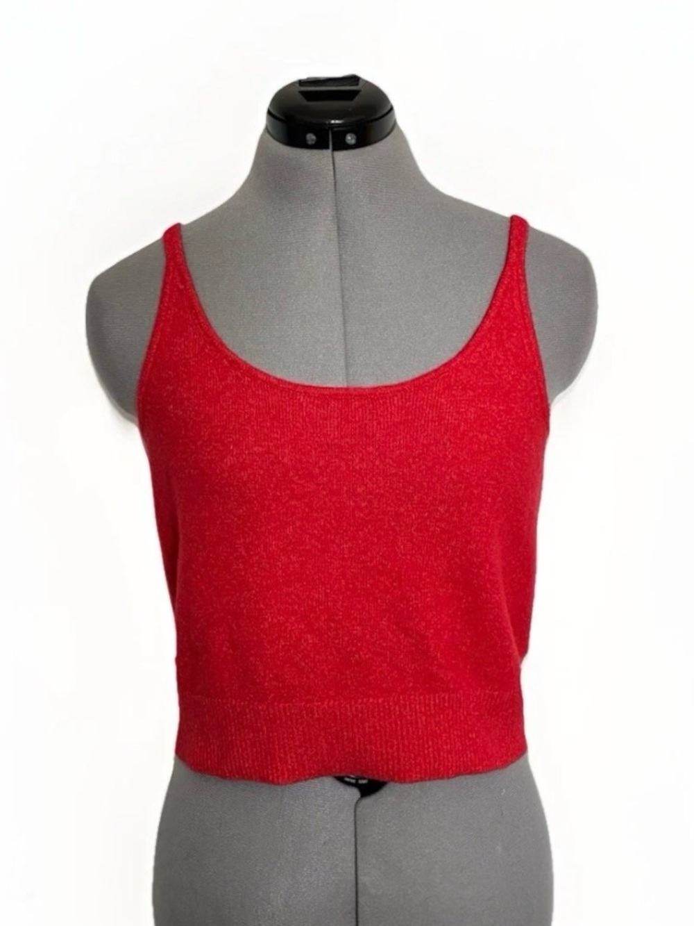 Old Navy | Red Soft Knit Basic Summer Casual Layering Crop Tank Small